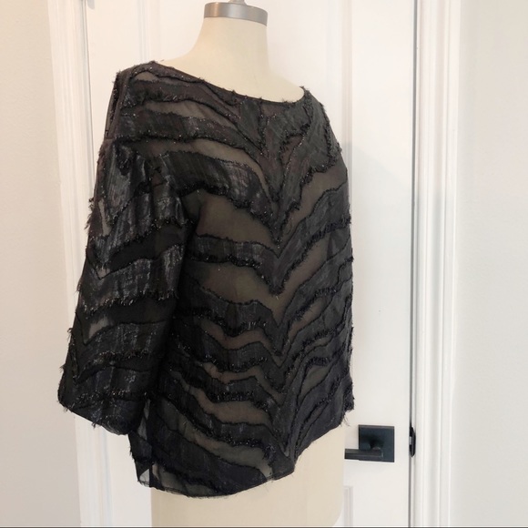 IRO Ornela Burnout Silk Blend Top - Picture 9 of 11